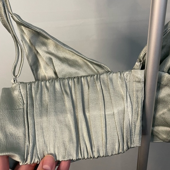 Zara shiny cami bralette crop top size XS - Picture 4 of 11